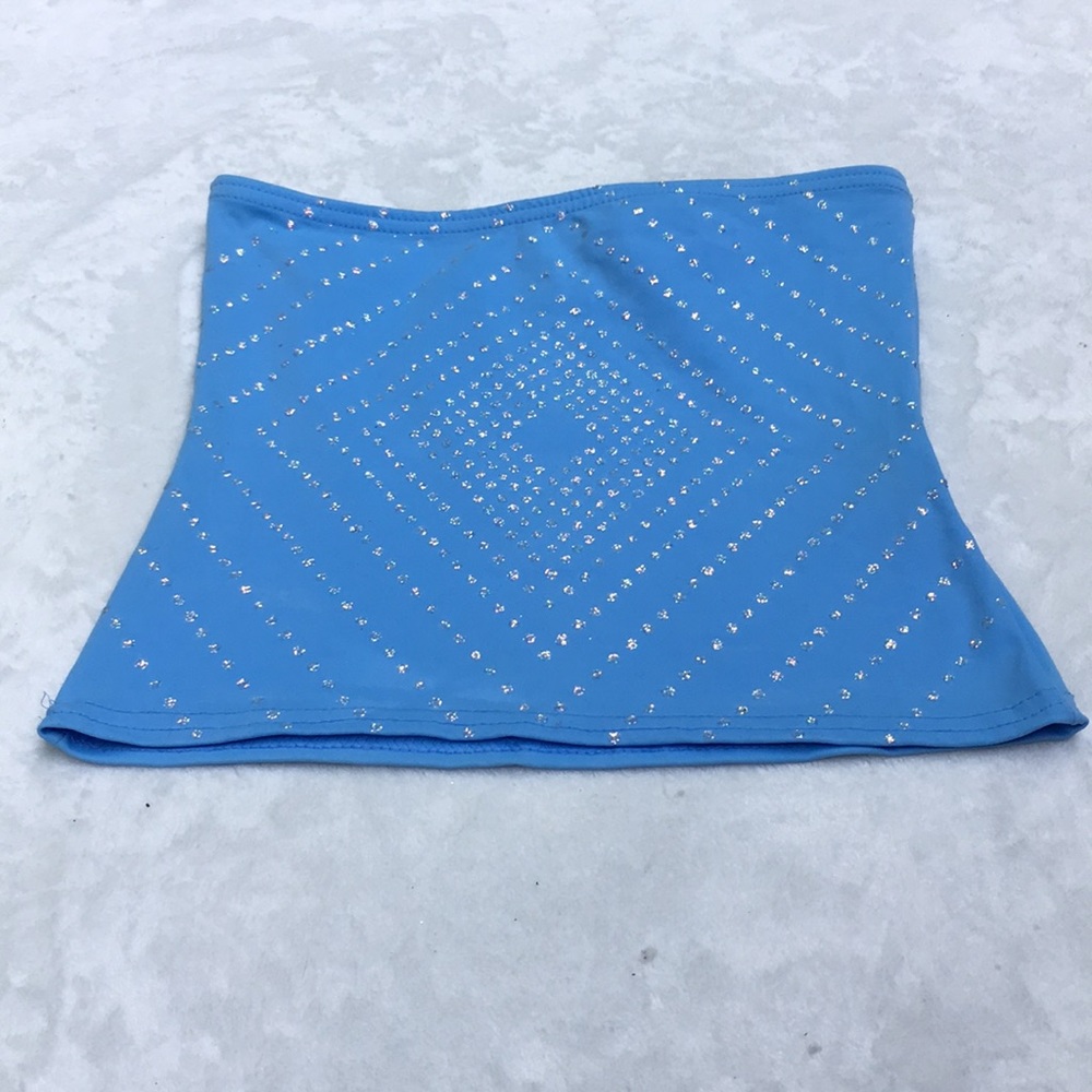 Iridescent Summer Sky Blue Diamond Bandeau